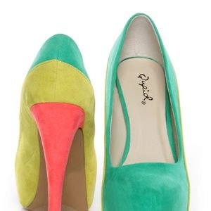 TT: Qupid Penelope 44X Sea Green Color Block